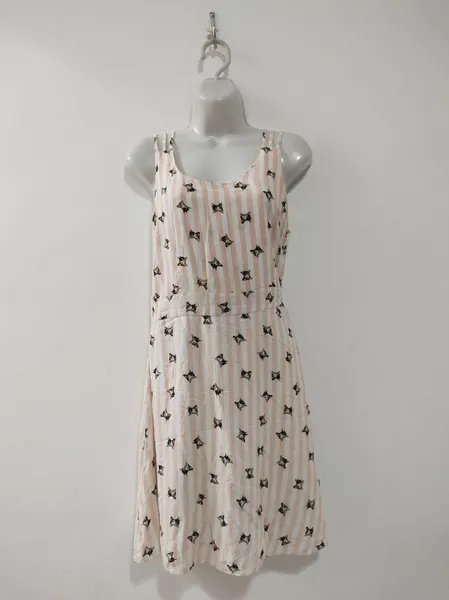 Vestido Estampa de Gatinhos - Tam. P