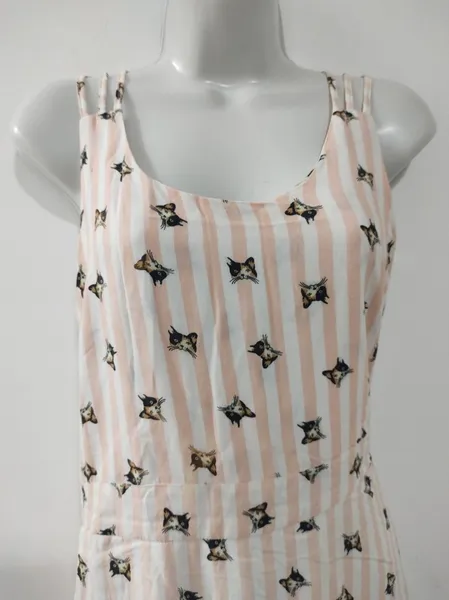 Vestido Estampa de Gatinhos - Tam. P