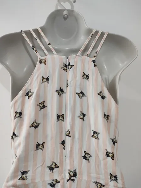 Vestido Estampa de Gatinhos - Tam. P