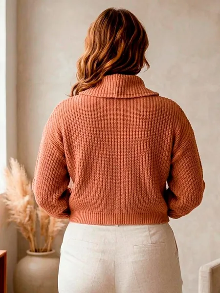 Suéter Cropped Gola Role - Tam. G