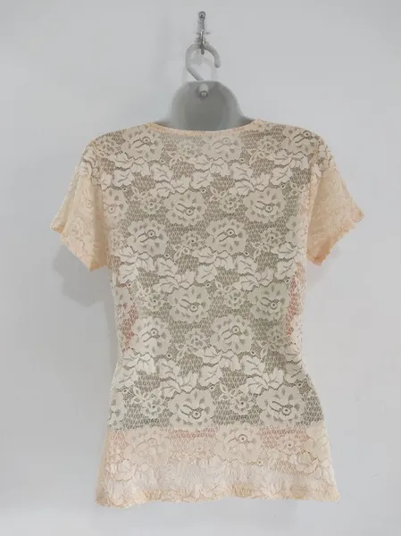Blusa de Renda e Pérolas - Tam. P