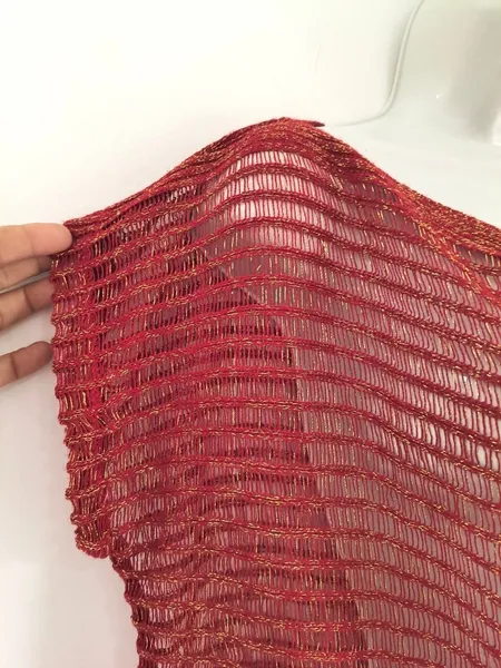 Blusa Lã Vermelha e Dourada - Tam. GG