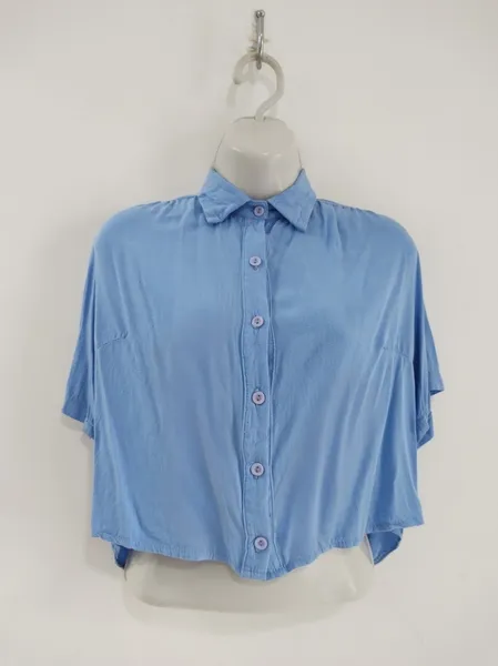 Camisa Cropped Azul - Tam. M