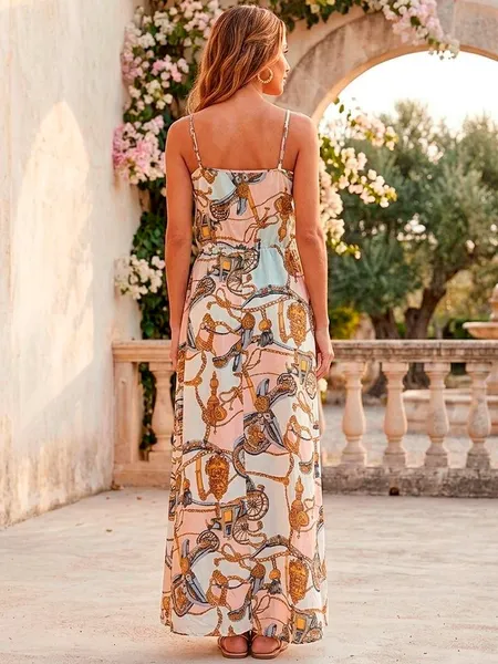 Vestido Longo Estampado - Tam. M