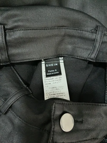 Calça Couro Ecológico Shein Nova - Tam. P