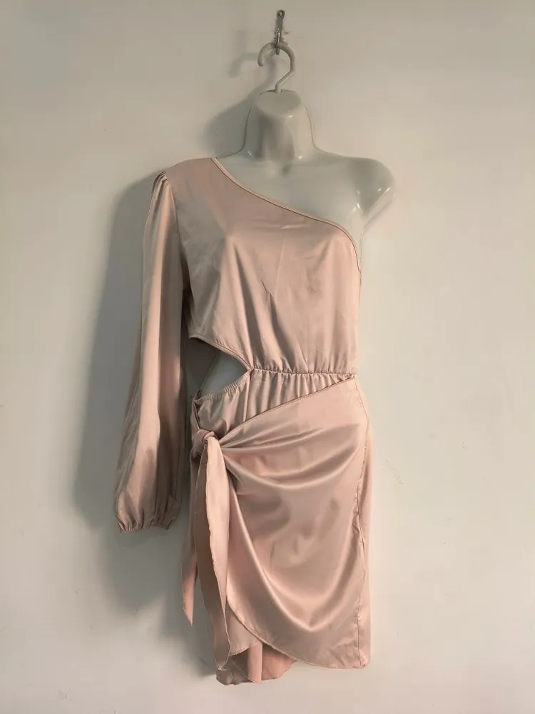 Vestido Manga Única Nude Shein - Tam. M