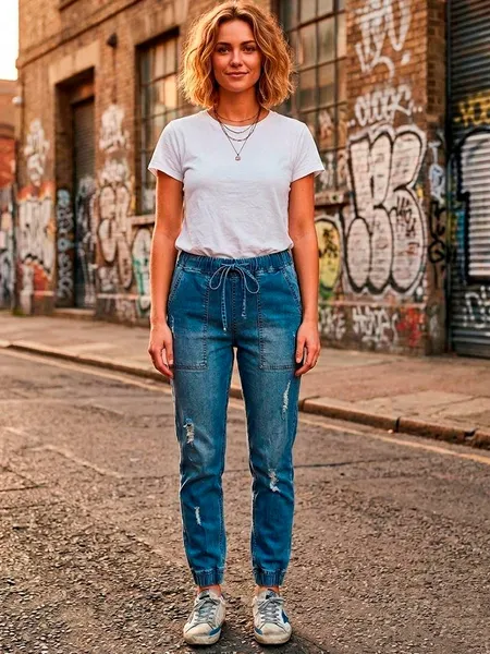 Calça Jeans Jogger Feminina - Tam. 38