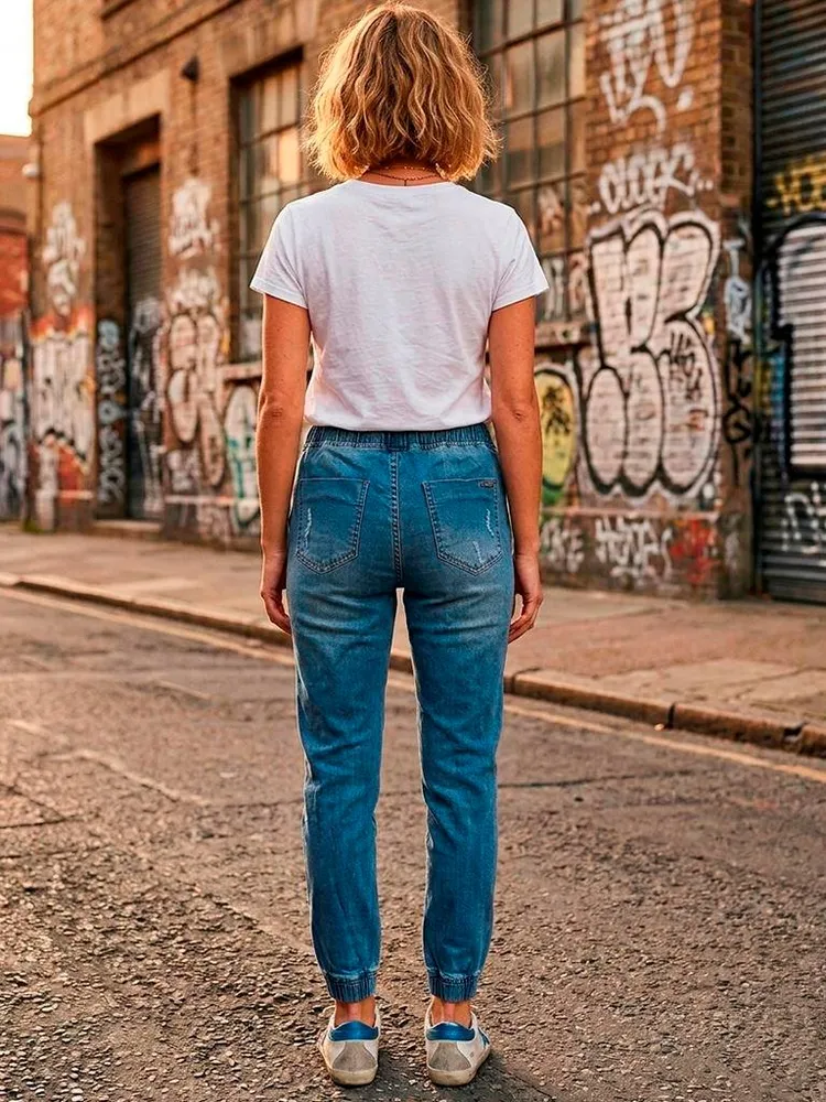 Calça Jeans Jogger Feminina - Tam. 38