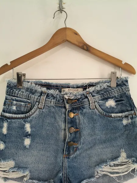 Shorts Jeans Botões Jeanswear - Tam. 38