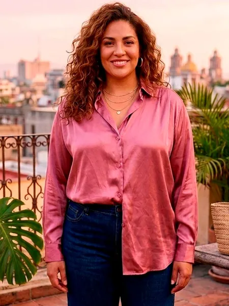 Camisa Coral Acetinada - Tam. XGG