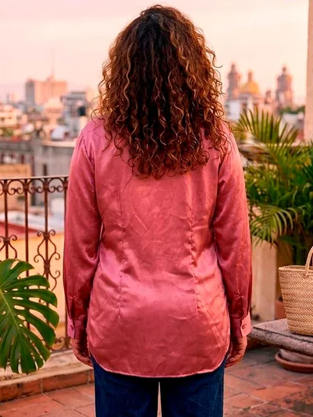 Camisa Coral Acetinada - Tam. XGG