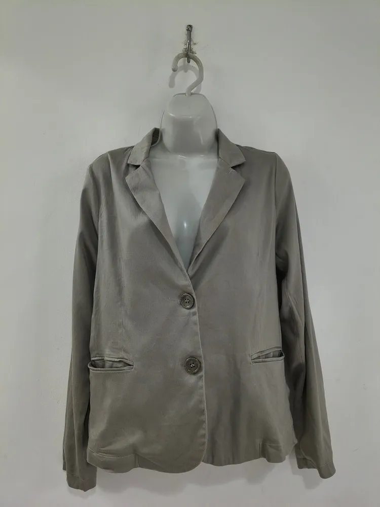 Blazer Feminino Bege Acizentado - Tam. P
