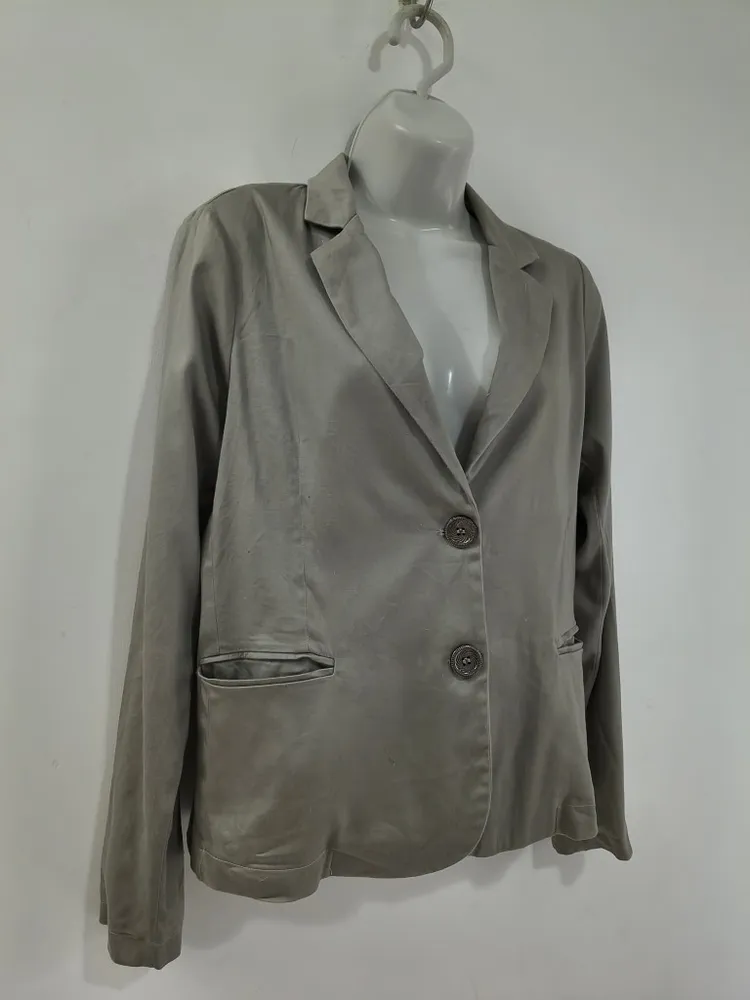 Blazer Feminino Bege Acizentado - Tam. P