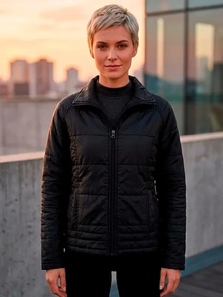 Jaqueta Puffer Preta Feminina Anne Kanner - Tam. P