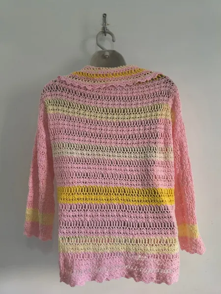 Cardigan de Crochê Feito a Mão - Tam. M