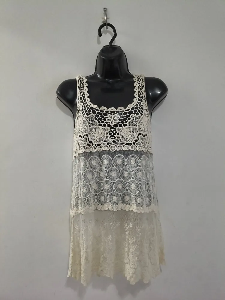 Regata Creme de Renda Boho - Tam. P