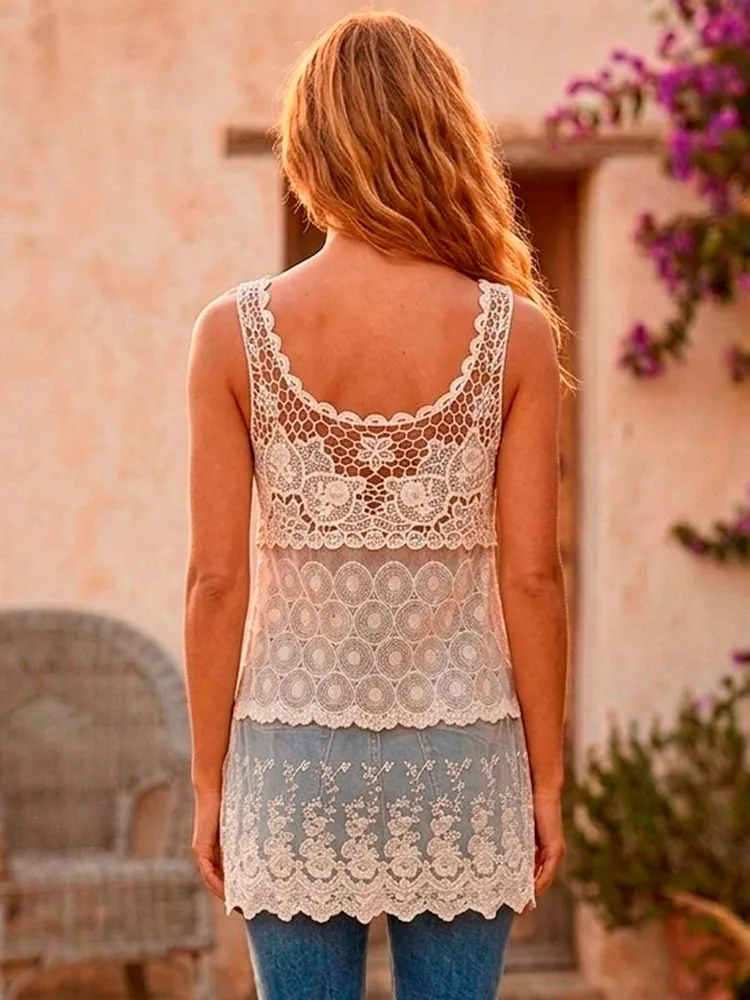 Regata Creme de Renda Boho - Tam. P