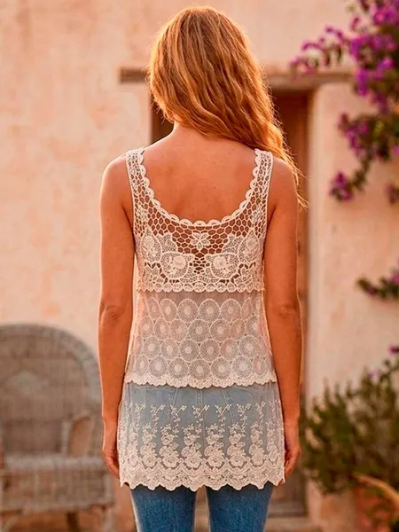 Regata Creme de Renda Boho - Tam. P