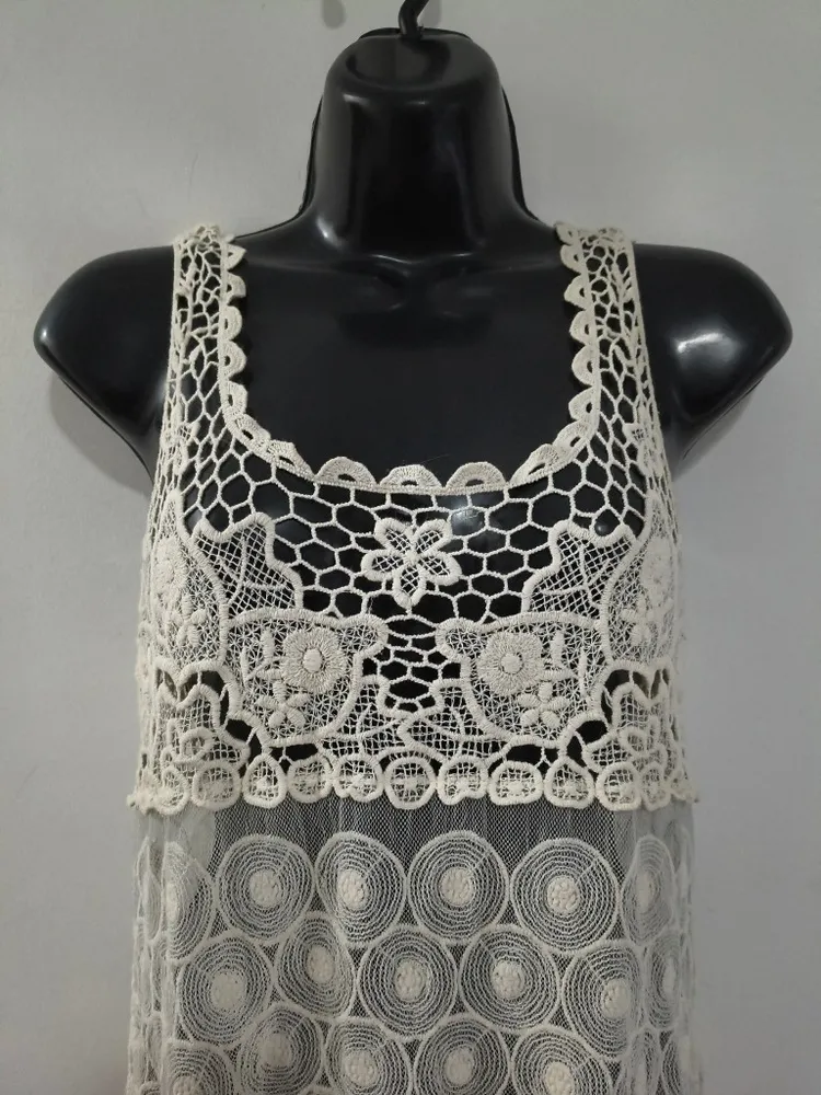 Regata Creme de Renda Boho - Tam. P