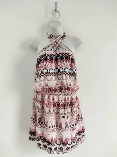 Vestido Estampado com Estampa Geométrica - Tam. P