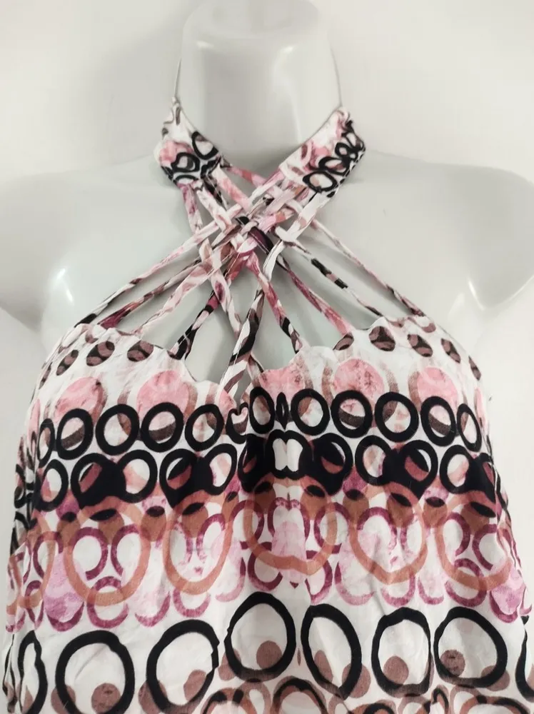 Vestido Estampado com Estampa Geométrica - Tam. P