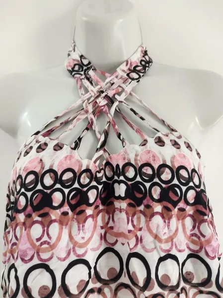 Vestido Estampado com Estampa Geométrica - Tam. P