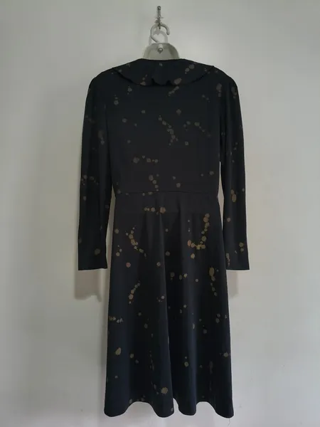 Vestido Midi de Manga Longa e Babado - Vintage CGC  - Tam. G