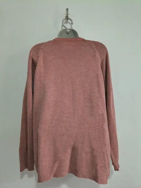 Cardigan Feminino de Tricô Rosa - Tam. G