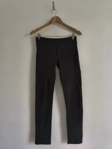 Calça Feminina Canelada Legging de Montaria Preta - Tam. P