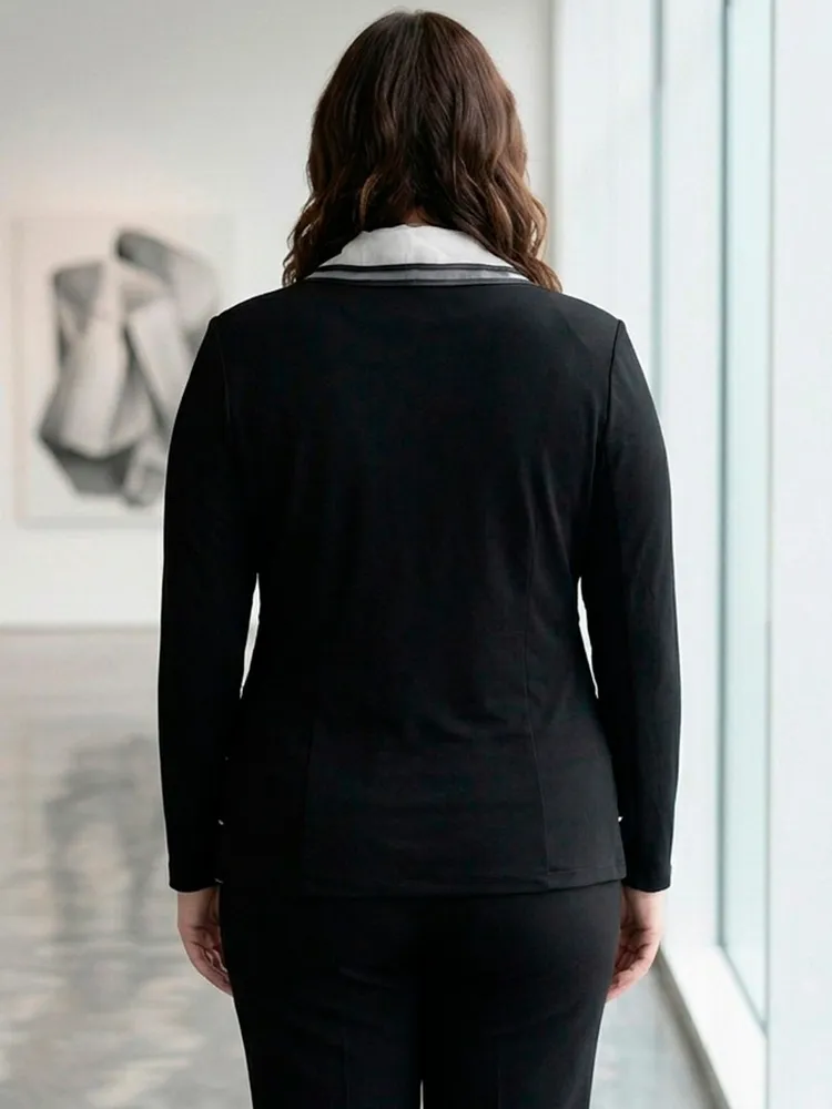 Blazer Couture Gola em Organza e Fecho Borboleta - Tam. G