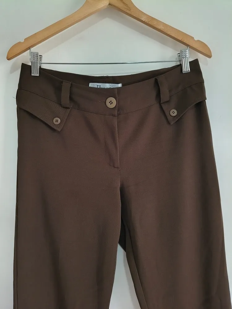 Calça de Alfaiataria Feminina Marrom - Tam. 42