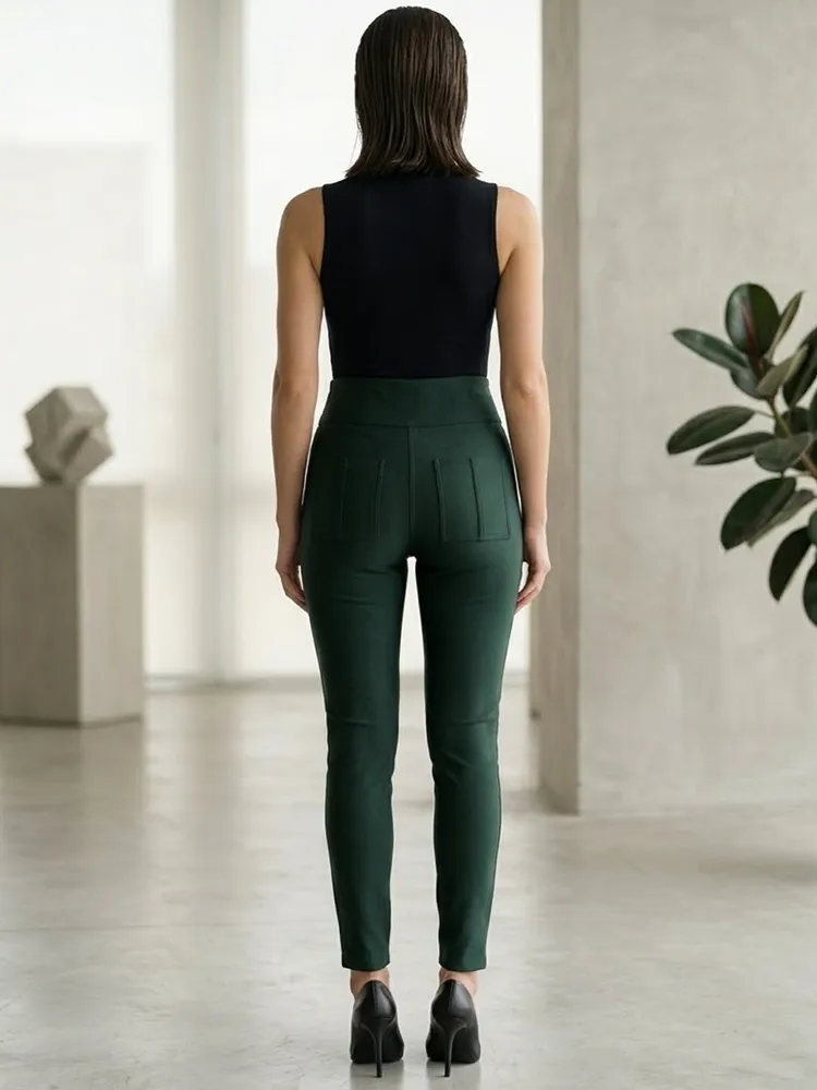 Calça Feminina Legging Montaria Verde Escuro - Tam. P