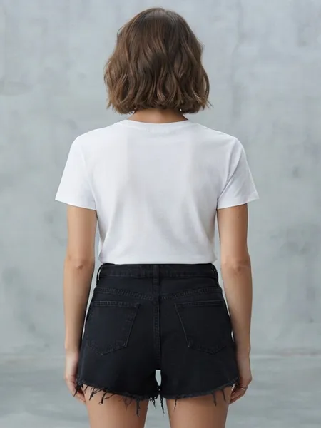 Short Jeans Preto com Destroyed da  Urbanic - Tam. 36