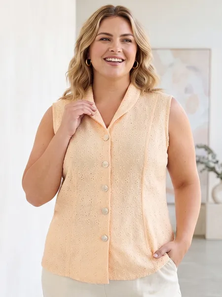 Regata Camisa Feminina Laise Amarelo Claro - Tam. G