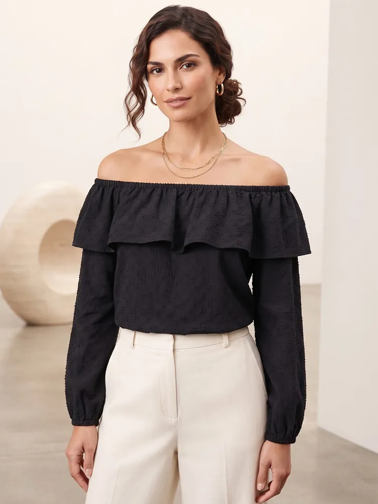 Blusa Ombro a Ombro Preta da MICHAEL KORS - Tam. M