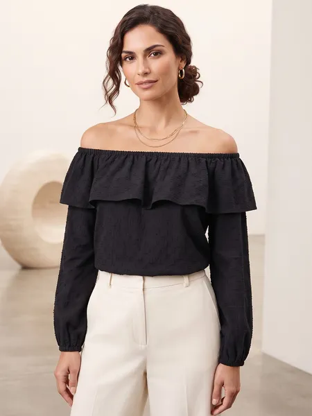Blusa Ombro a Ombro Preta da MICHAEL KORS - Tam. M
