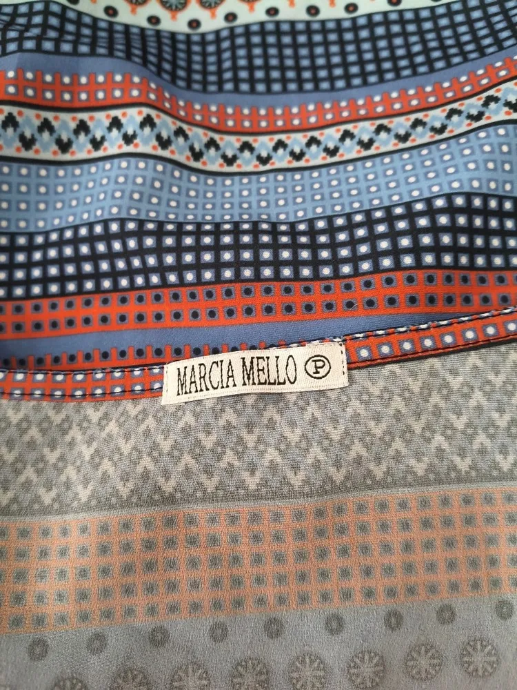 Blusa de Manga Longa  Estampada da Marcia Mello - Tam. M