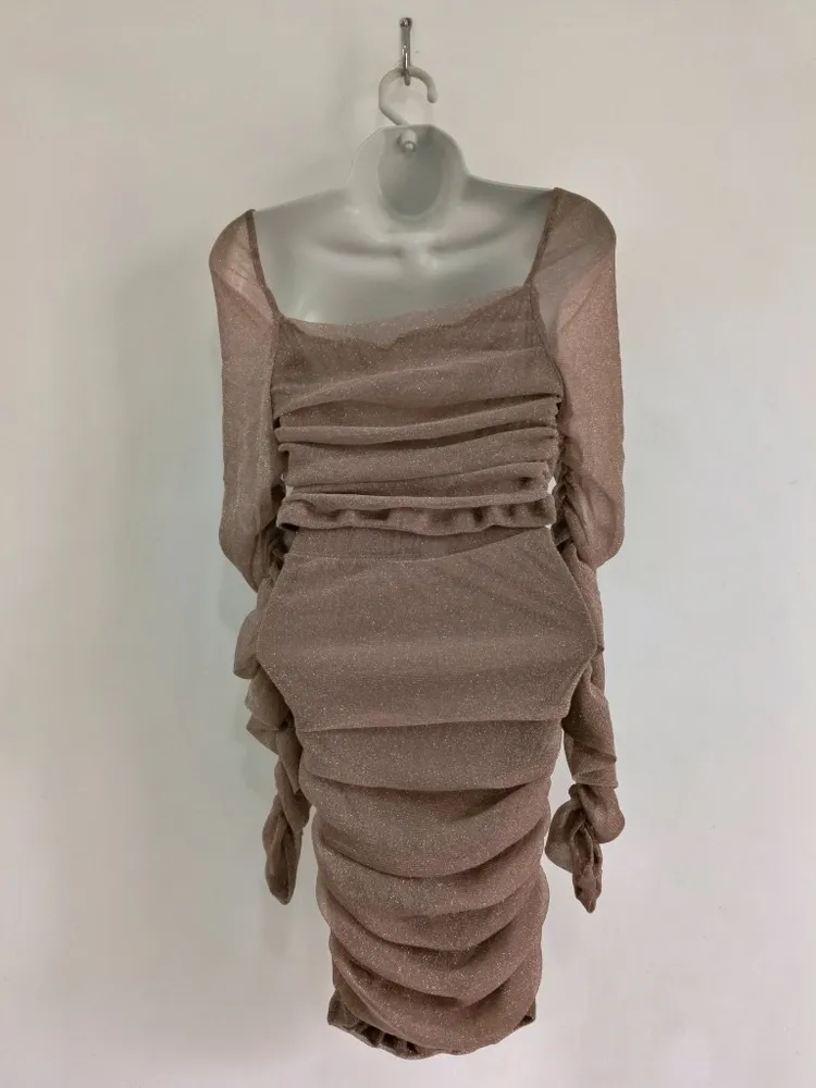 Conjunto Cropped e Saia Franzido com Brilho NOVO - Tam. M