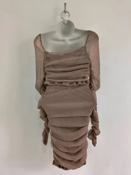 Conjunto Cropped e Saia Franzido com Brilho NOVO - Tam. M