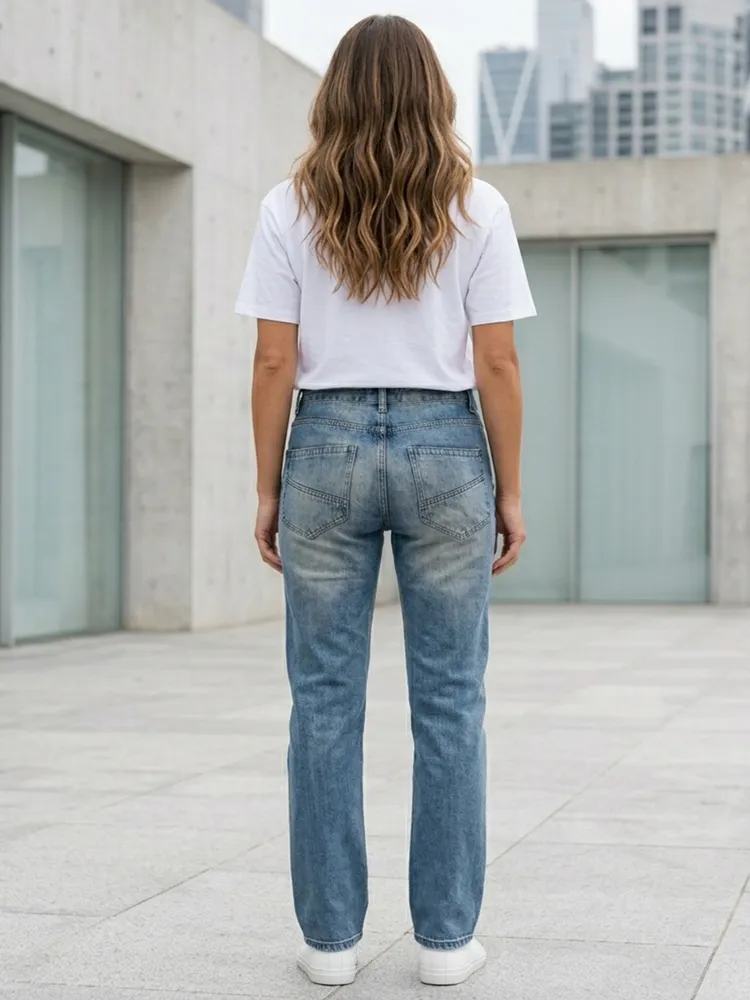 Calça Jeans Feminina Reta da ClockHouse - Tam. 40