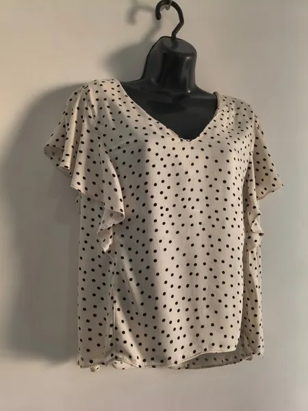 Blusa Feminina de Poá e Manga Babado da Cortelle - Tam. GG