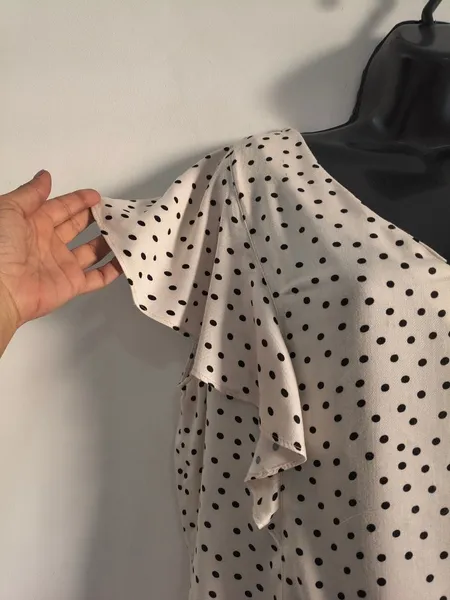 Blusa Feminina de Poá e Manga Babado da Cortelle - Tam. GG