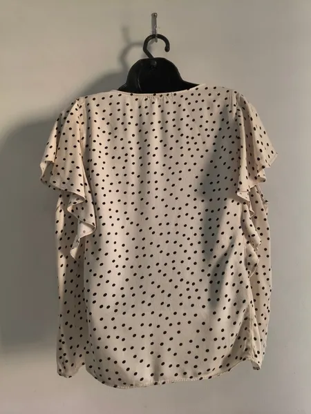 Blusa Feminina de Poá e Manga Babado da Cortelle - Tam. GG
