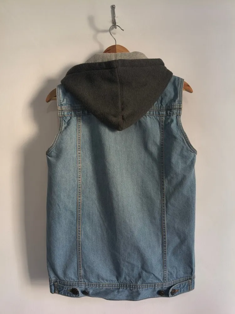Colete Jeans com Capuz Removível da Bluesteel - Tam. P