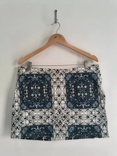Saia de Sarja Plus Size Estampada da Hering - Tam. 46