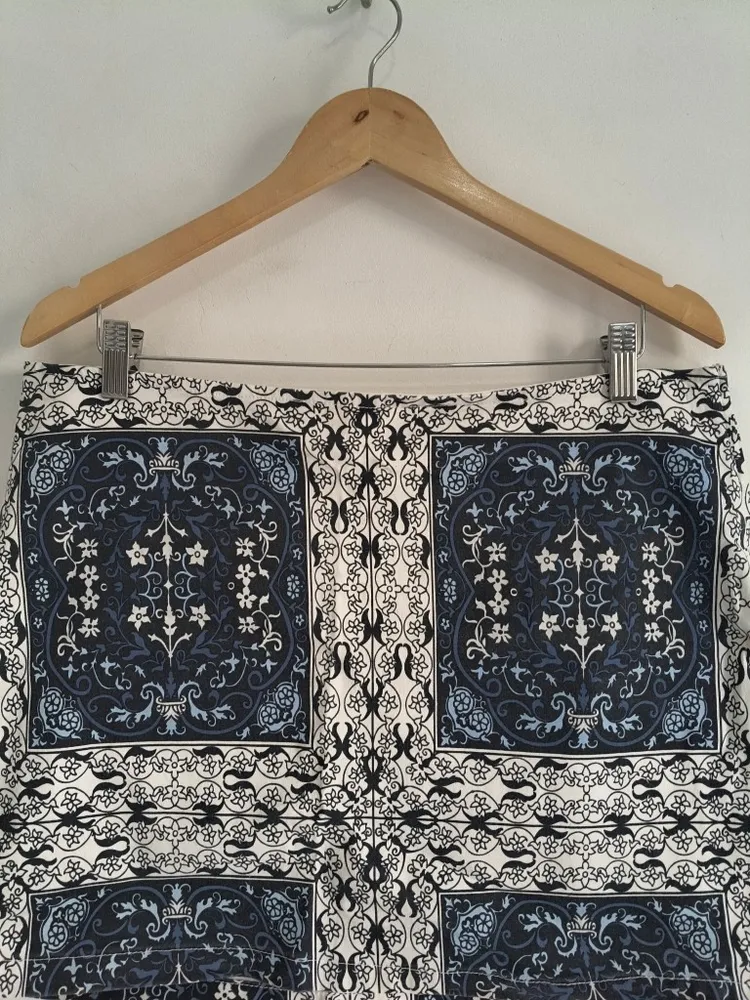 Saia de Sarja Plus Size Estampada da Hering - Tam. 46