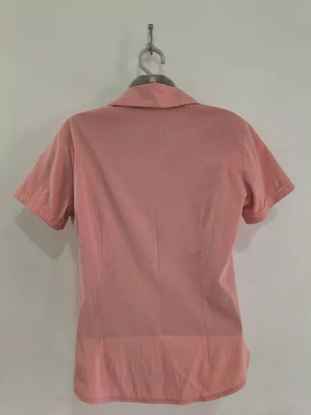 Camisa Feminina de Manga Curta Rosa - Tam. P