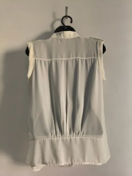 Blusa Feminina Marfim com Gola Padre - Tam. G