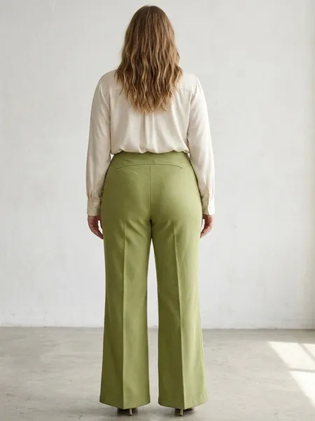 Calça Feminina de Alfaiataria Verde - Tam. 44