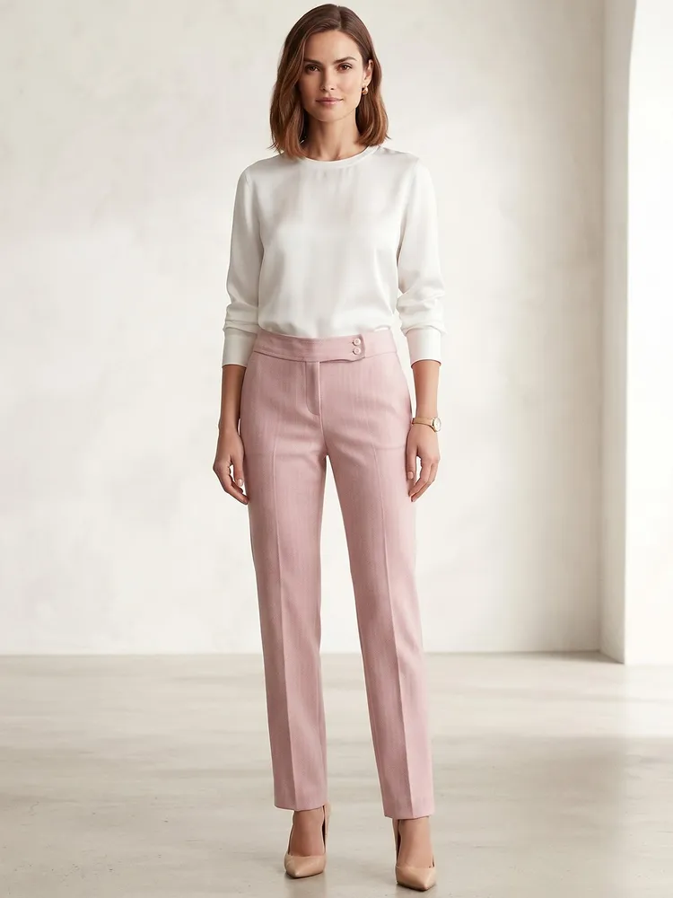 Calça de Alfaiataria Rosa da Barreds - Tam. 38